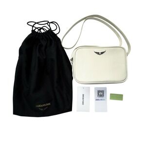 Zadig & Voltaire Women's Boxy Wings Savage Cream Purse Crossbody Mini Bag